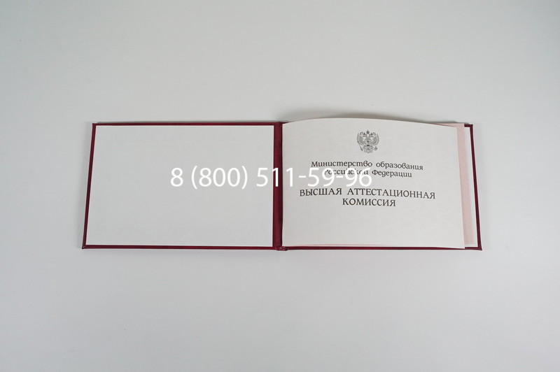 Диплом доктора наук 1995-2006 года в Калуге